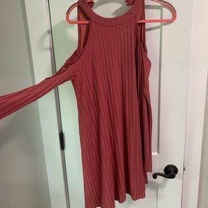 Cold shoulder shift dress